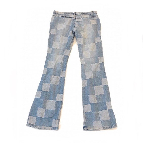 Vintage Forever 21 Low Rise Patchwork Denim Jeans Y2K - Picture 6 of 9